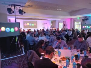 Compass Group, One Retail, annual managers’ conference use The Monet Bingo Machine to break up their day and raise much need cash for the Alzheimer's Society